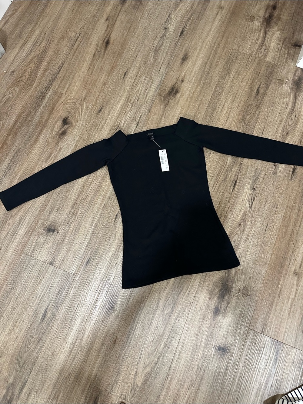 J. Crew Black Long-Sleeve Slim Top
